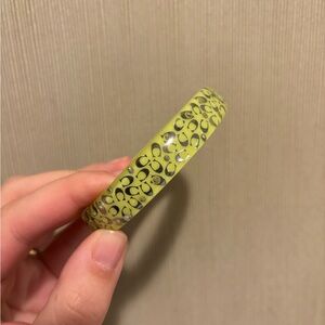 Coach Lime Green Logo Bangle